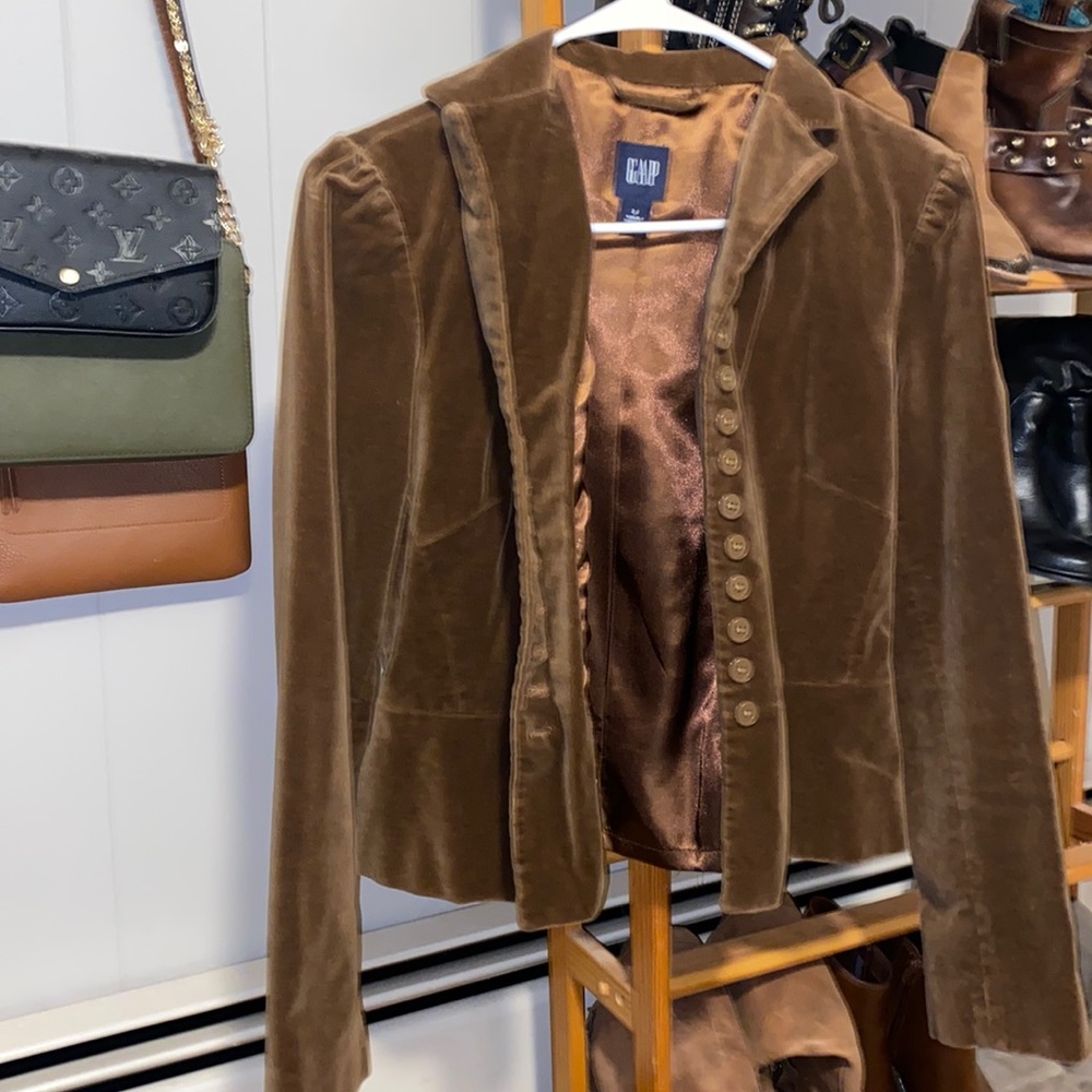 Gap velvet vintage feel blazer size 2